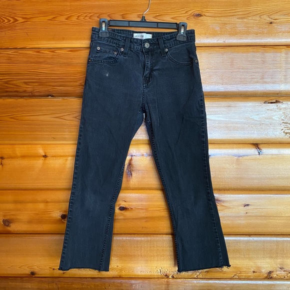 Levi’s Black Mid Rise Bootcut Jeans Petite 4 short - Picture 1 of 5